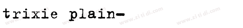 trixie plain字体转换